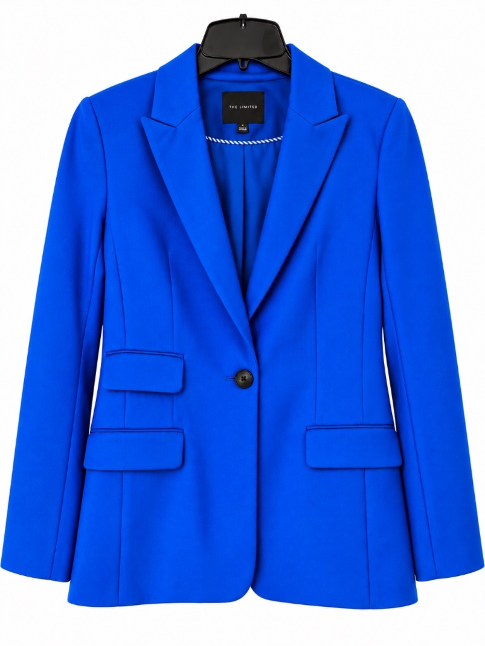 The Limited Cobalt Moroccan Blue One Button Blazer Jacket Size 4